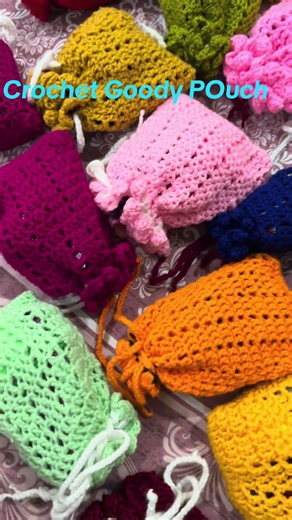 Handcrafted crochet goody pouch made with love. Perfect for small gifts, #creatorsearchinsights