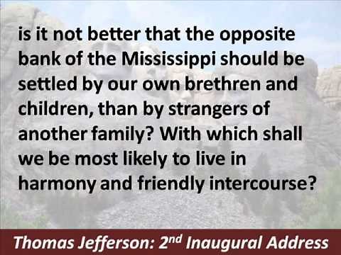 President Thomas Jefferson 2nd Inaugural Address - Hear and Read the Full Text
