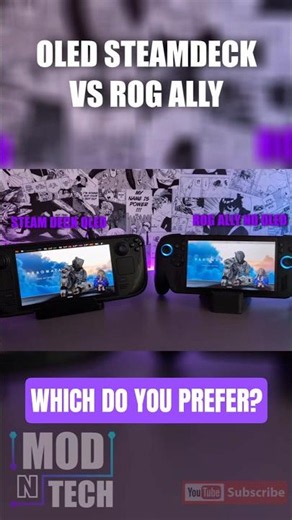 Steam Deck OLED VS Rog Ally #steamdeck #rogally #oled