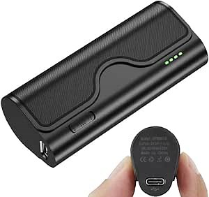 64GB Magnetic Voice Recorder, 800H/35 Days Continuous Recording, Voice Activated Audio Recorder with Stereo Mic, Portable for Lectures, Meetings, Interviews (Black)