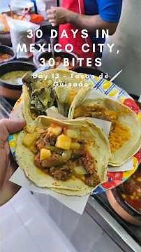 Day 13 of Mexican Street Food 30 days in Mexico city, 30 Bites. Tacos de guisado #shorts