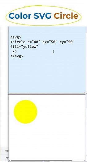HTML svg circle colors #htmltutorial #coding #webdevelopment