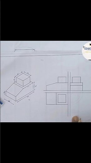Orthographic projection in engineering drawing #shorts #engineeringdrawing #orthographicprojection