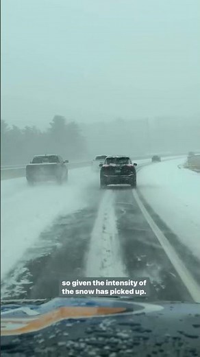 Meteorologist Matt Hoenig monitors road conditions during winter storm in New Hampshire