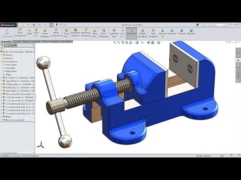 Solidworks tutorial | Sketch bench vise in Solidworks | Solidworks