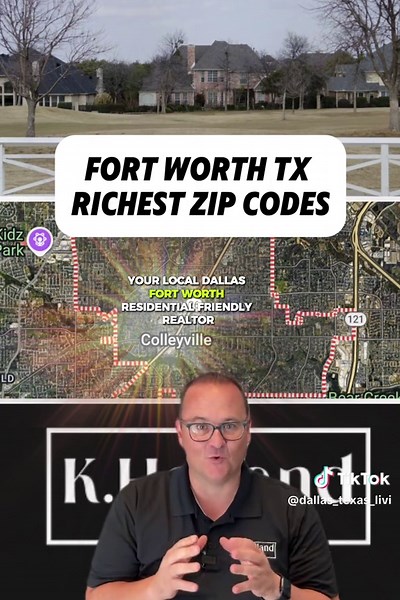 Did your ZIP code make the list? 👀 Colleyville just ranked as the wealthiest area in Tarrant County! Share this with a friend that lives close by, and remember me for your next real estate deal. Hashtags (only 5 total — TikTok limit & algorithm prefers few): #FortWorthTexas #Colleyville #DFWRealEstate #DallasTexasLiving #TexasHomes