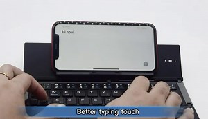 Geyes Bluetooth Keyboard Foldable, Portable Folding Wireless Keyboard with Portable Pocket Size, Aluminum Alloy Housing for iPhone,iPad, Tablet,Laptops and Smartphones (Silver)