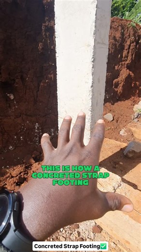 36 reactions | A concreted strap footing with a strap beam connecting...