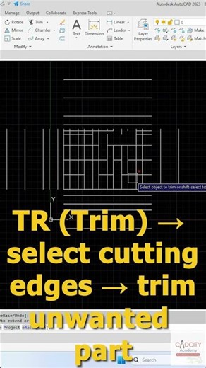 AutoCAD Tips #13 Trim Command Tutorial