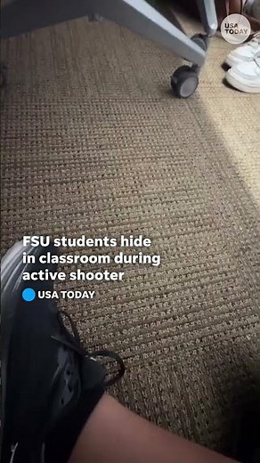 FSU student's video shows classroom hiding during mass shooting #Shorts