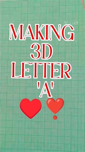 HOW TO DRAW 3D LETTER 'A' 💌... #3d #shorts #youtubeshorts #tutorial
