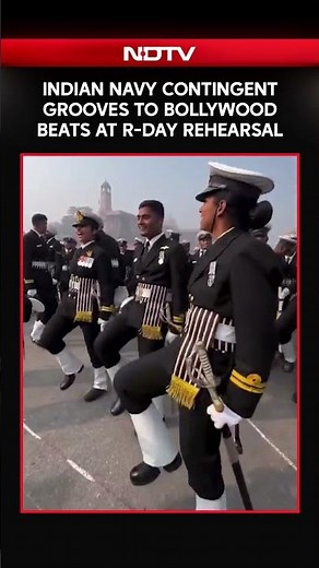 Indian Navy Contingent Grooves To Bollywood Beats At Republic Day Rehearsal