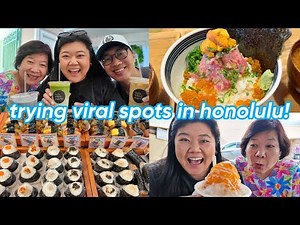 trying VIRAL spots in honolulu! 🤩 (kaisen don 🍣, shave ice 🍧, hawaiian food + more) | VLOGMAS DAY 9