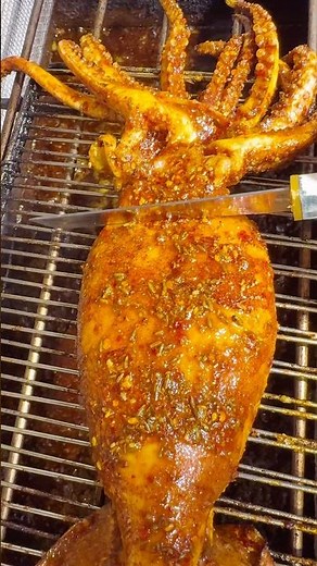 😋 Ultimate Spicy BBQ Squid Recipe You Must Try! 🦑🔥 #food #usa #shorts