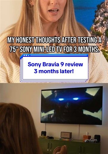 Long-term Sony Bravia 9 Mini-LED TV review 📺 when I moved into a new place, I wanted to see if a big Mini-LED TV could make me forget about buying an OLED, considering all the natural light coming in through those windows. Don't get me wrong, I still think OLED is 👑 but the same way you decorate to complement the details of a home, which TV you buy should respect the space where you're setting it up. Which TV should I do a long-term review of next 🤔 #sonybravia9 #sonytv #tvreview #miniledtv #
