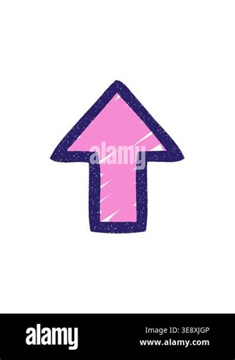 power up animation of Pointing Arrow Chalk cartoon Stock Video Footage - Alamy