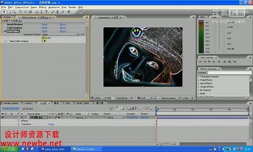 0137After Effect-Stylize风格化-Find Edges查找边缘