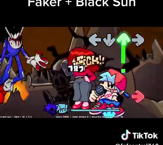 Fnf Faker Black Sun: Sonic Exe Mashup