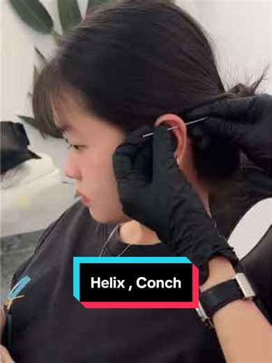 Helix x Conch Piercing 🔥