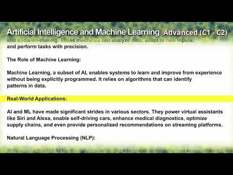 100. Artificial Intelligence and Machine Learning (Advanced C1-C2) - Reading Practice