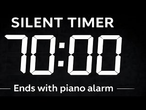 70 Minute Countdown Timer (No Music) | 1 Hour 10 Minutes | Silent Study Timer