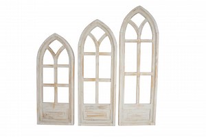White Elm Windows-farmhouse Architectural Wall Decor Windows Set 3-wall-primitive-rustic-garden-patio-shabby White - Etsy