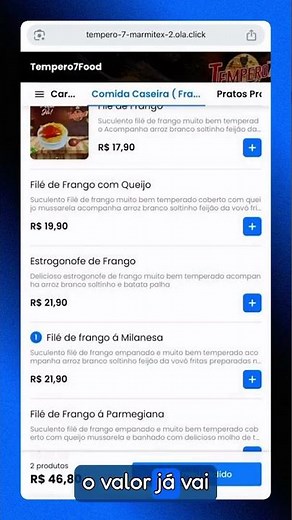 Como fazer um pedido no cardápio digital da OlaClick #shorts