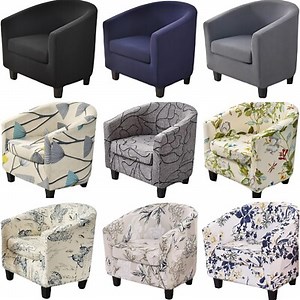 Tub Chair Covers 2 Piece Set Bucket Chair Cover Soft Club Chair Cover Slip Cover  | eBay UK