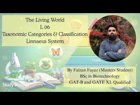 Class 11 Biology | Taxonomic Categories & Classification | Linnaeus System | Lecture 6