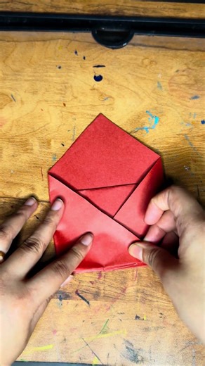 A Little Red Letter 💌 #origami #envelope #shorts