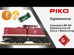 PIKO [D124] Digitalseminar Gartenbahn "Harzkamel" BR 199 – Digitalisierung mit Sound und Beleuchtung