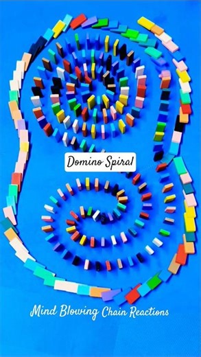 Watch This Mind Blowing Domino Spiral Collapse 🌀 🌀 🌀 #shorts #domino #spiral #mindblowing