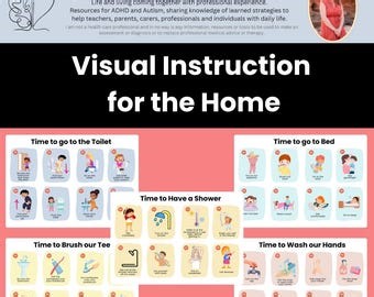 Autism Visual Routine Cards: Child Development, Home Management (PDF Download) - Etsy
