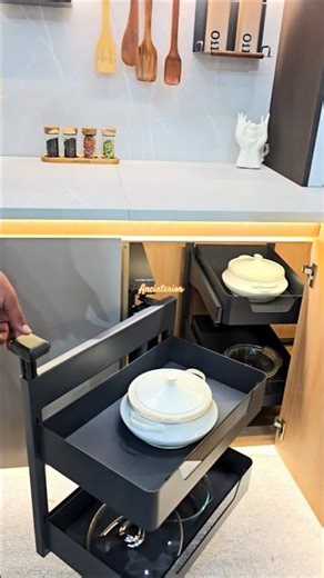 Maximize your Kitchen Corner Storage Solution #shortsfeed #kitchen