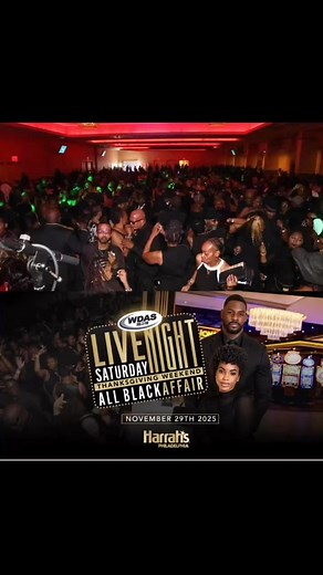Saturday Nov 29 it's the WDAS FM Philly WDAS THANKSGIVING WEEKEND ALL BLACK LIVE SATURDAY NIGHT DANCE PARTY happening at Harrah's Casino in Chester. And we'll be giving away tickets to the hottest upcoming shows courtesy of Platinum Productions .. New Edition Jeffrey Osborne KRS-ONE Public Enemy & MORE!!!! Make sure your in the bldg. We broadcast LIVE on WDAS FM Philly with Patty Jackson Mimi Brown with music by DJ Doc B Corey Dst Hatch & James Djgordy Gordy ... adv tix available EXCLUSIVELY at