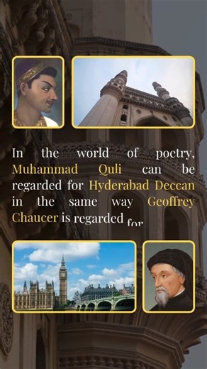 Muhammad Quli Qutb Shah, is known as the Father of #Deccani #Urdu language. A visionary poet and ruler, he composed nearly 50,000 lines of poetry, including #ghazals, #masnavis, #qasidas, #marsiye, and #naat, blending #Persian, #Arabic, #Hindi and #Telugu. His literary legacy laid the foundation for modern Urdu poetry and gave #Hyderabad #Deccan its distinct poetic identity. | Hyder Ali Hashmi