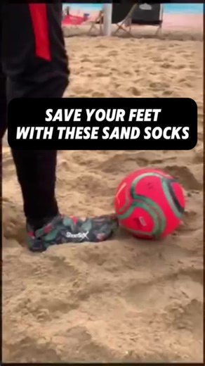 🚨Attn: sand soccer players! Save your feet with our kevlar sole sand socks. Use link in bio for 20% off. Like if you’re a sand soccer player! #sandsoccer #beachsoccer #sand #sandsocks #beach #beachvibes #beachlife #sandlife #beachlifestyle #beachlover #beachday