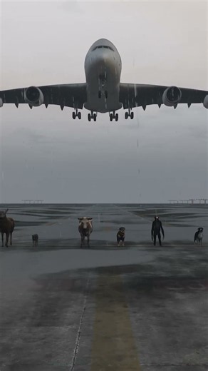Insane cargo plane landing right on the airstrip! 🛬 #GrandTheftAutoMoments #LandingStunt