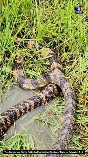Two Cobras in a Fierce Battle | A Fascinating Display of Nature’s Behavior 🐍⚡ #animalstory #wildlife