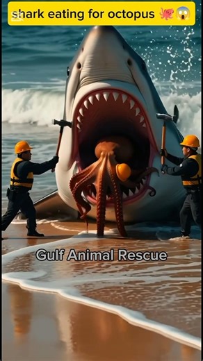shark eating man 😱shark eating of octopus shark#octopus rescue#AIrescue animal video#viral motion#
