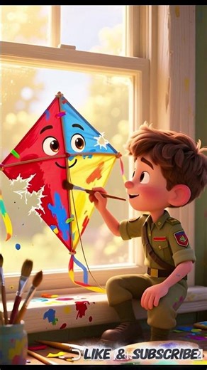 a little army boy saved a magical kite #shorts #ai #boy #kite