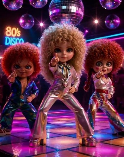 CHUCKY DISCO FEVER 🕺💀 #horrorfunny #shorts