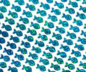 Extra Small Fish Stickers, Set of 198 Sparkly Turquoise Mini Fish Stickers. - Etsy