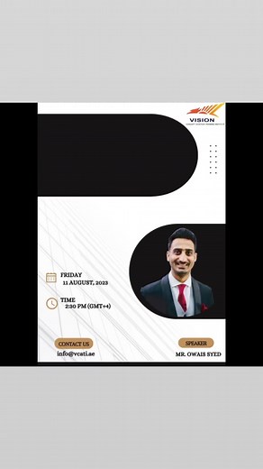 Do you want to know more about the courses we offer? 🤔Here’s a live webinar hosted by Mr. Owais for all students who want to get into the world of aviation. 🤩✈️The webinar will go live on both Instagram on 11th August, Friday at 2:30pm (GMT 4). #aviation #aviationlovers #aircraft #student #opportunity #aircraftmaintenance #aeronautical #technology #VCATI | Vision Concept Aviation Training Institute - VCATI