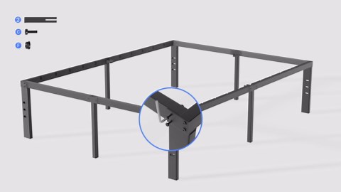 Novilla Queen Bed Frame, 14 Inch Metal Platform Bed Frame Queen Size with Storage Space Under Bed, Heavy Duty Steel Slat Support, Easy Assembly, No Box Spring Needed