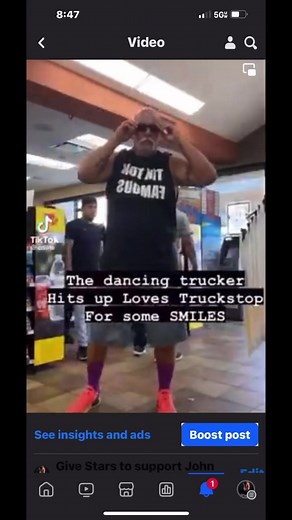 The dancing trucker hits up loves truck stop to spread smiles | John Drury