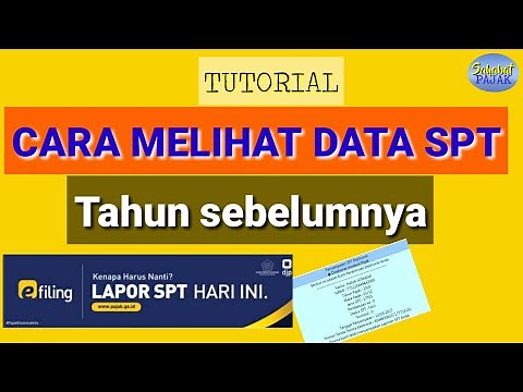 Cara Melihat Data SPT Tahun sebelumnya
