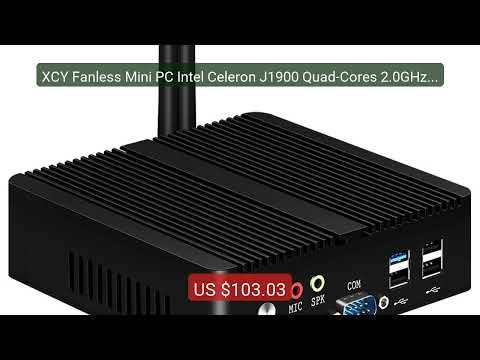 XCY Fanless Mini PC Intel Celeron J1900 Quad-Cores 2.0GHz 2x RS232... — Best Deal 2026 | Shop Now!