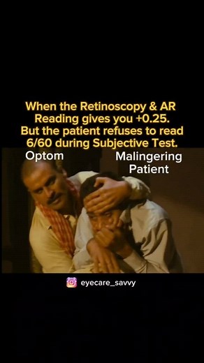 Eyecare Savvy on Instagram: "When dealing with a malingering patient during an eye test, consider these strategies: Establish a Baseline: Start with objective tests like autorefractor readings or retinoscopy to establish a baseline before subjective testing. Consistent Instructions: Ensure that your instructions are clear and consistent to avoid any confusion that could be exploited. Use of Control Questions: Use control questions or test the same visual acuity with different methods to check fo