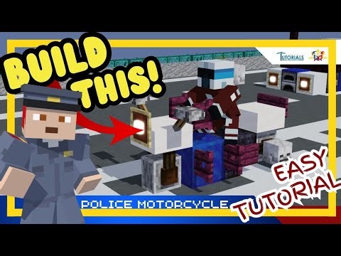 How to Build a Police Motorcycle in Minecraft 🚗| Easy Tutorial for Kids | Crafter Ph